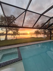 This view of the sunrise over the lake was spectacular