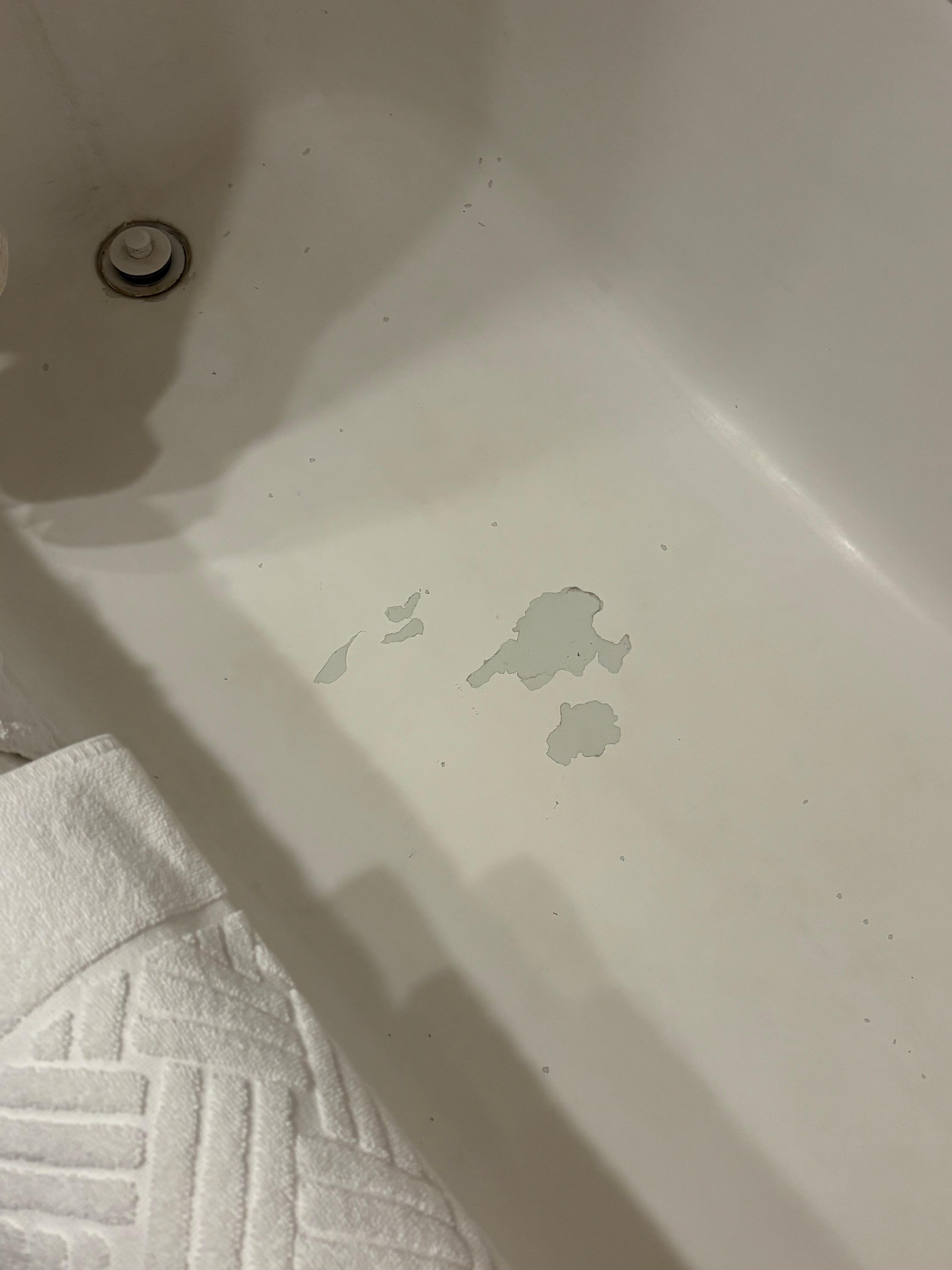 Bath tub paint peeling