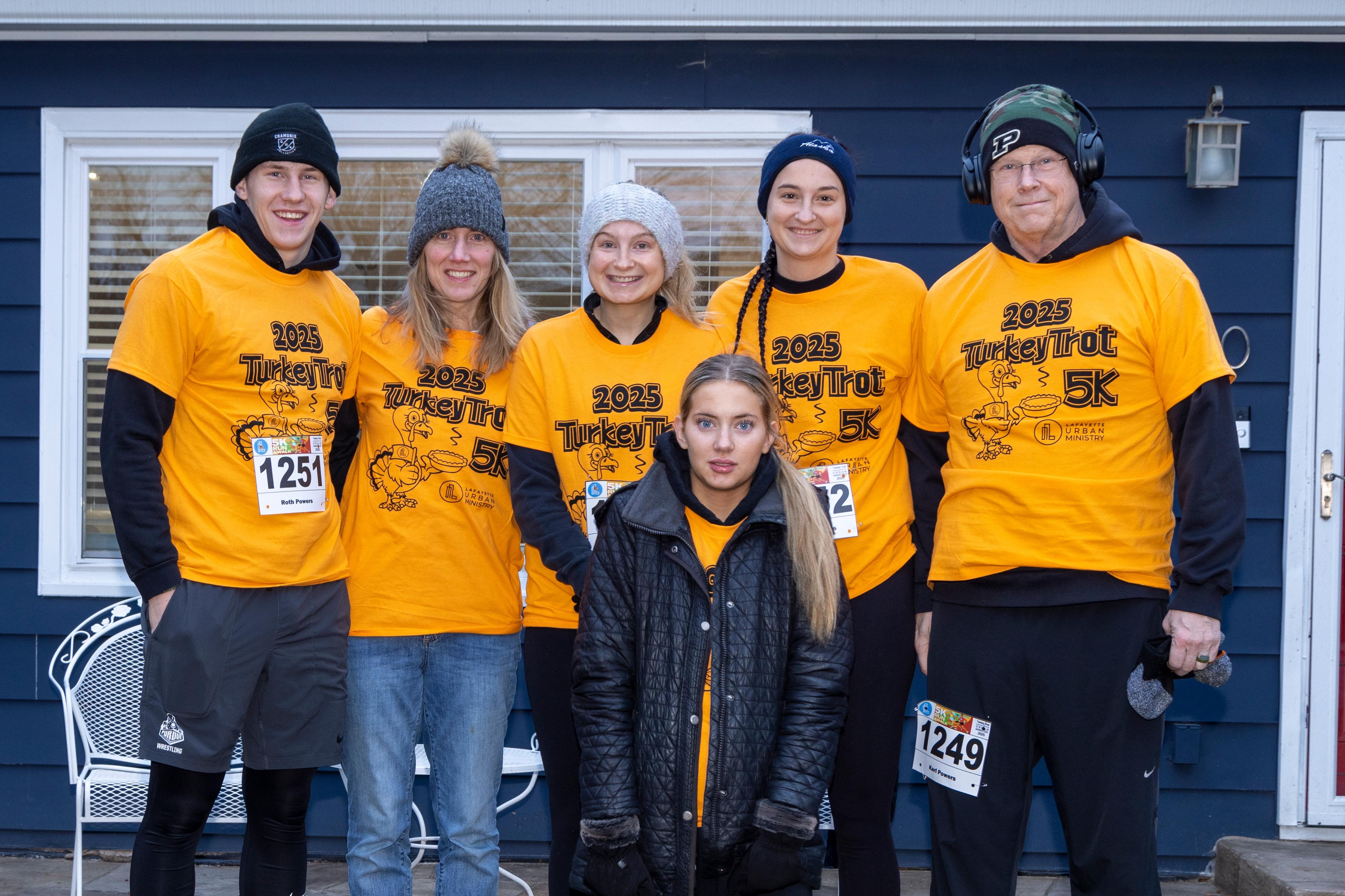 On the front porch before our run