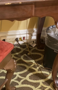 crawl underneath desk for outlets