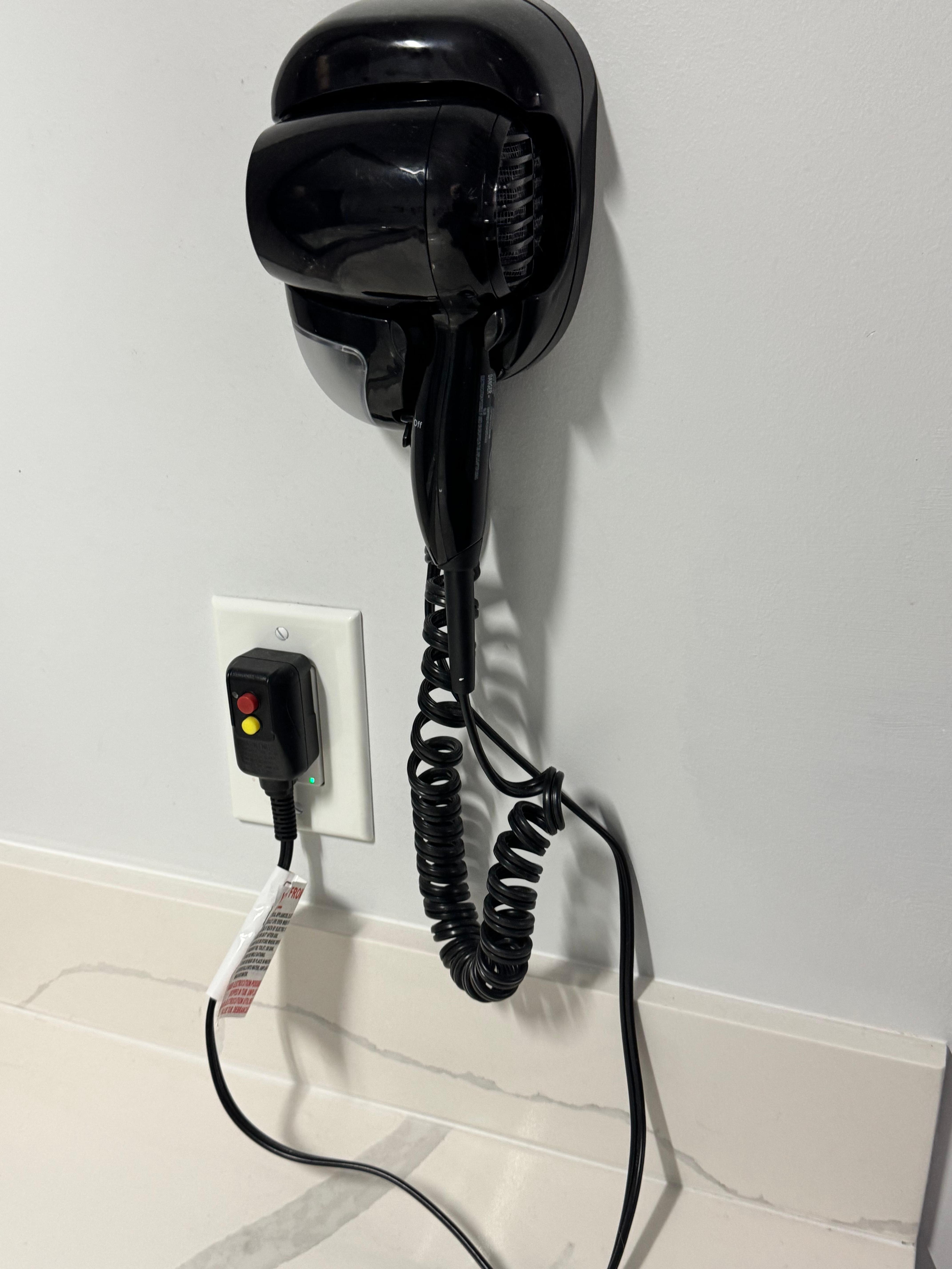 Hair dryer power switch broken.