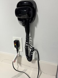 Hair dryer power switch broken.