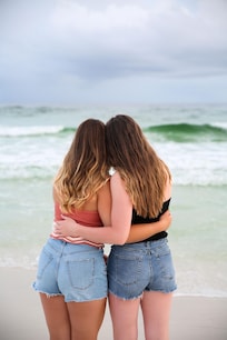 My daughters on the beautiful beach