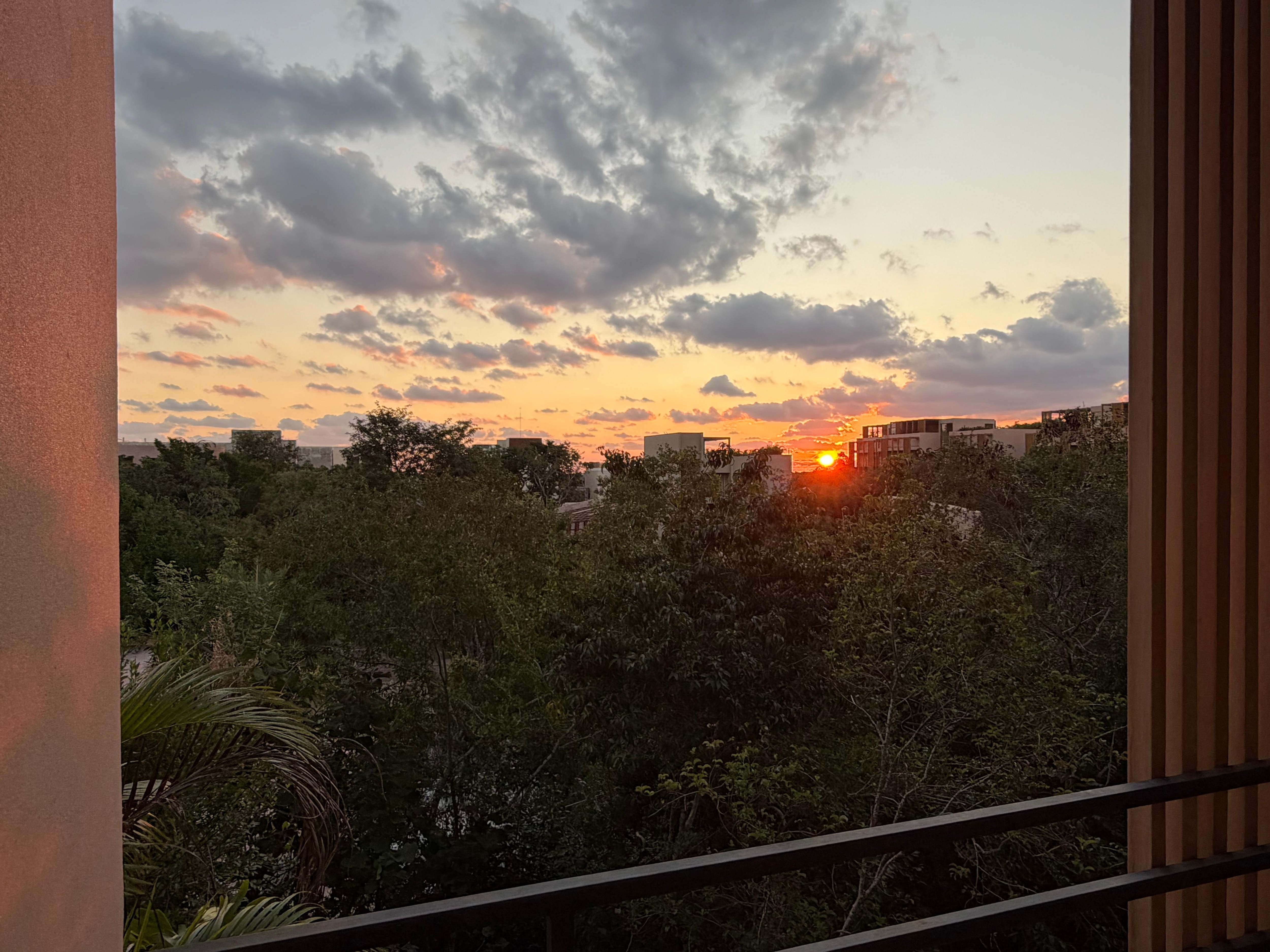 Sunrise from the balcony