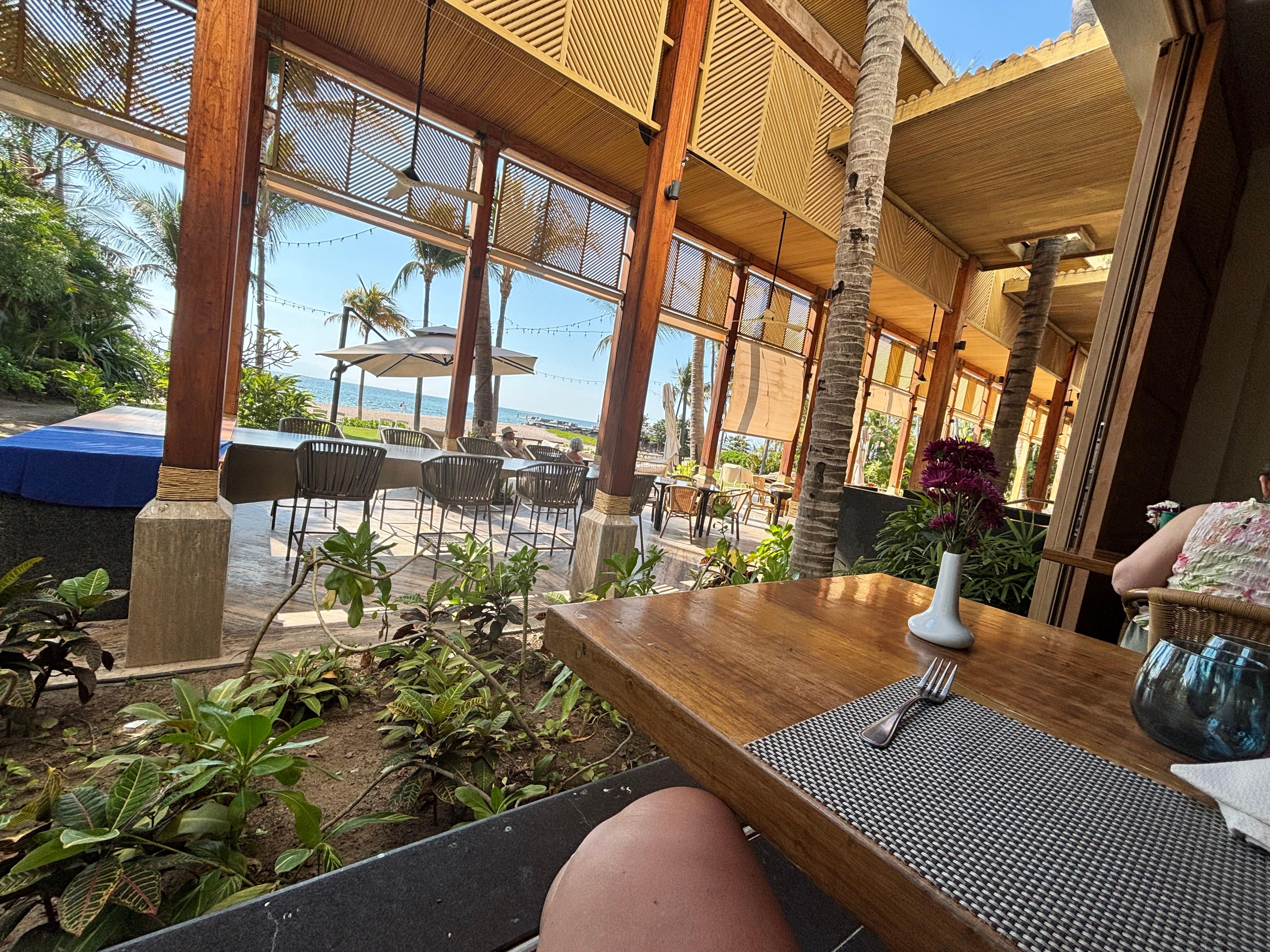 View from breakfast buffet room which is also à la carte at lunch