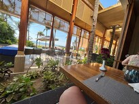 View from breakfast buffet room which is also à la carte at lunch