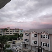 Beautiful sunset from the balcony.