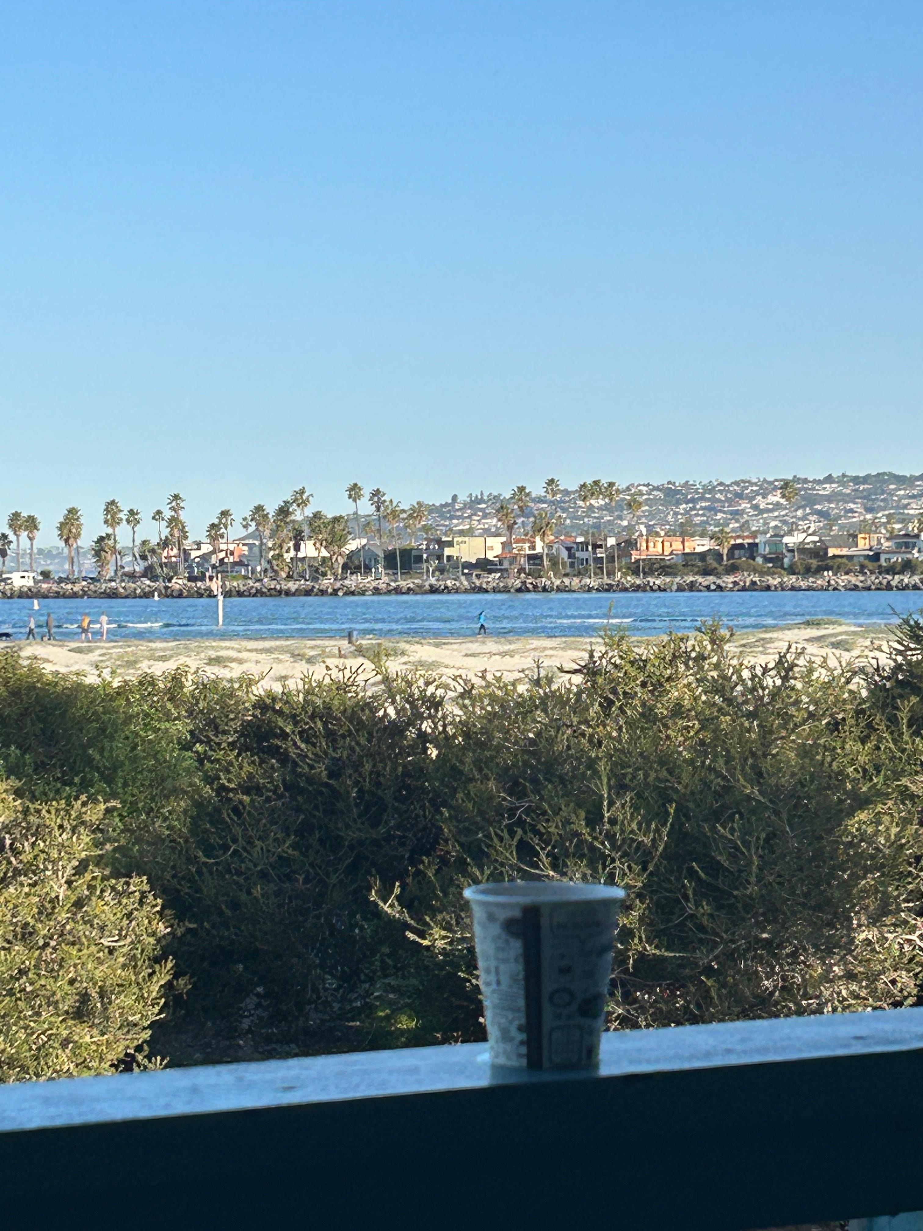 Enjoying my coffee on the balcony