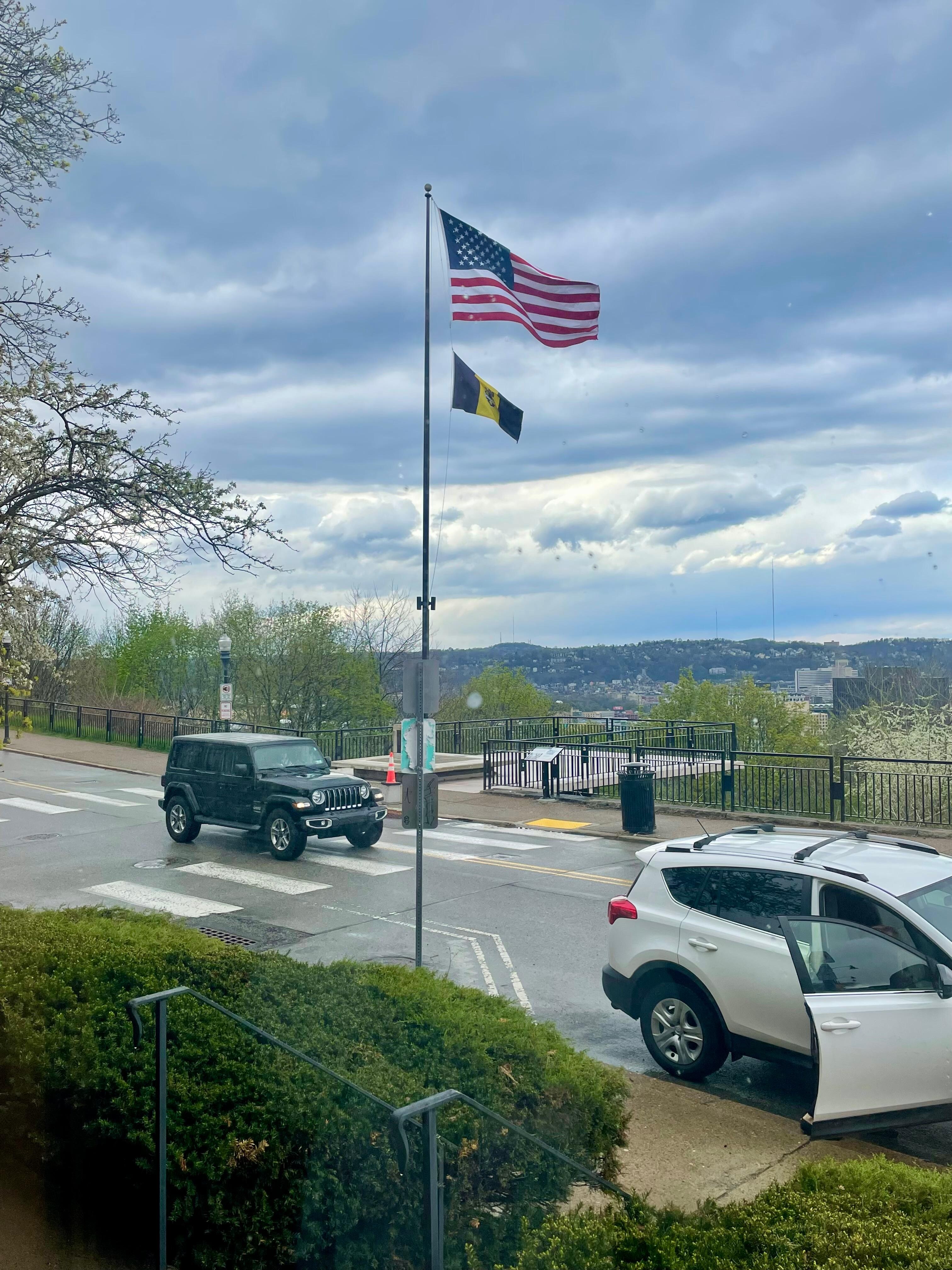 View from the front window - overlook across the street 