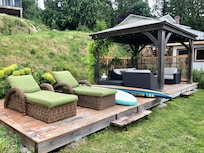 Outdoor relax area by sea