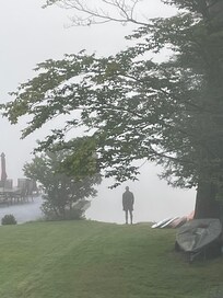 Still relaxing even on a foggy morning.