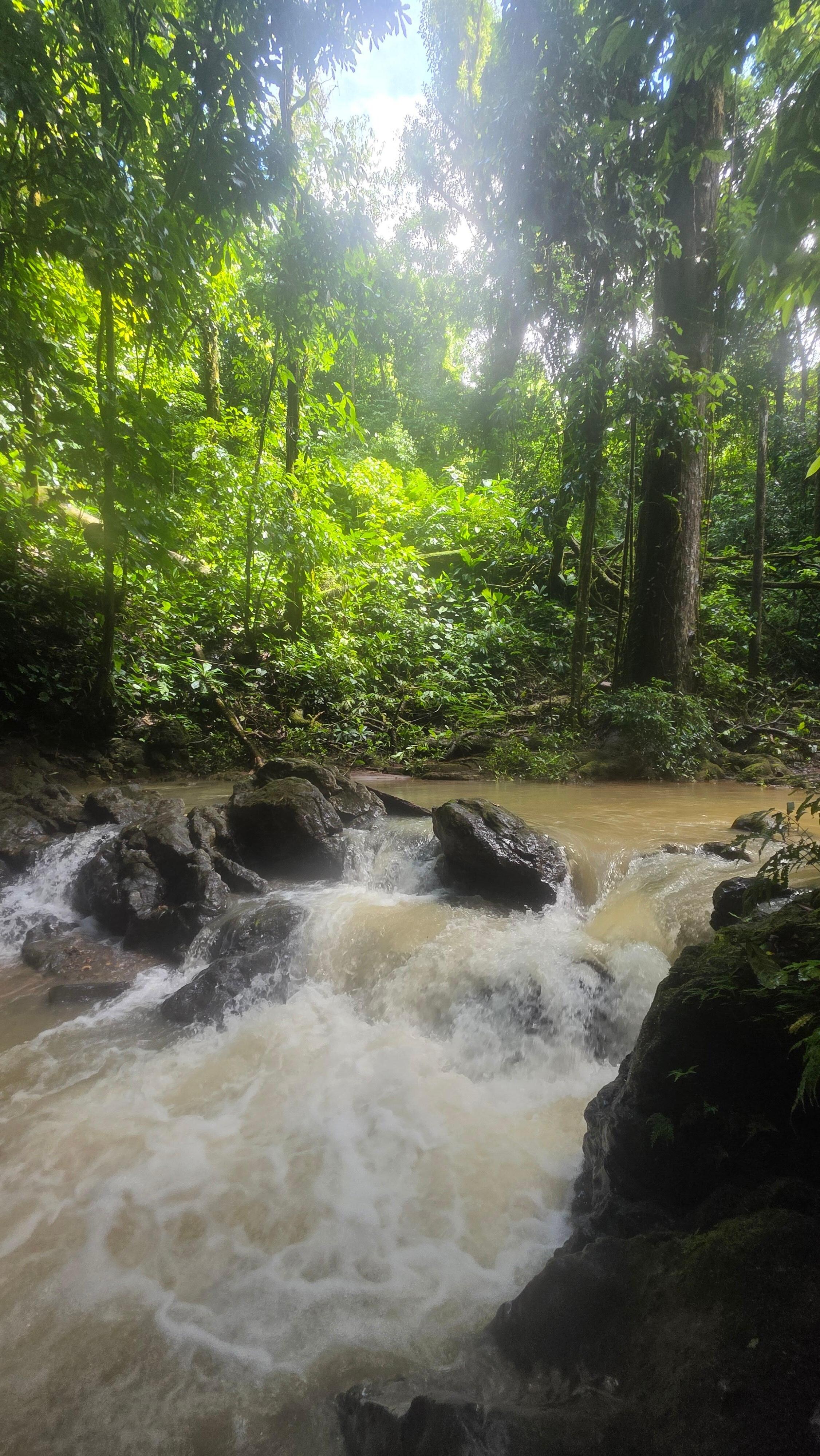 River at end of on- property trail
