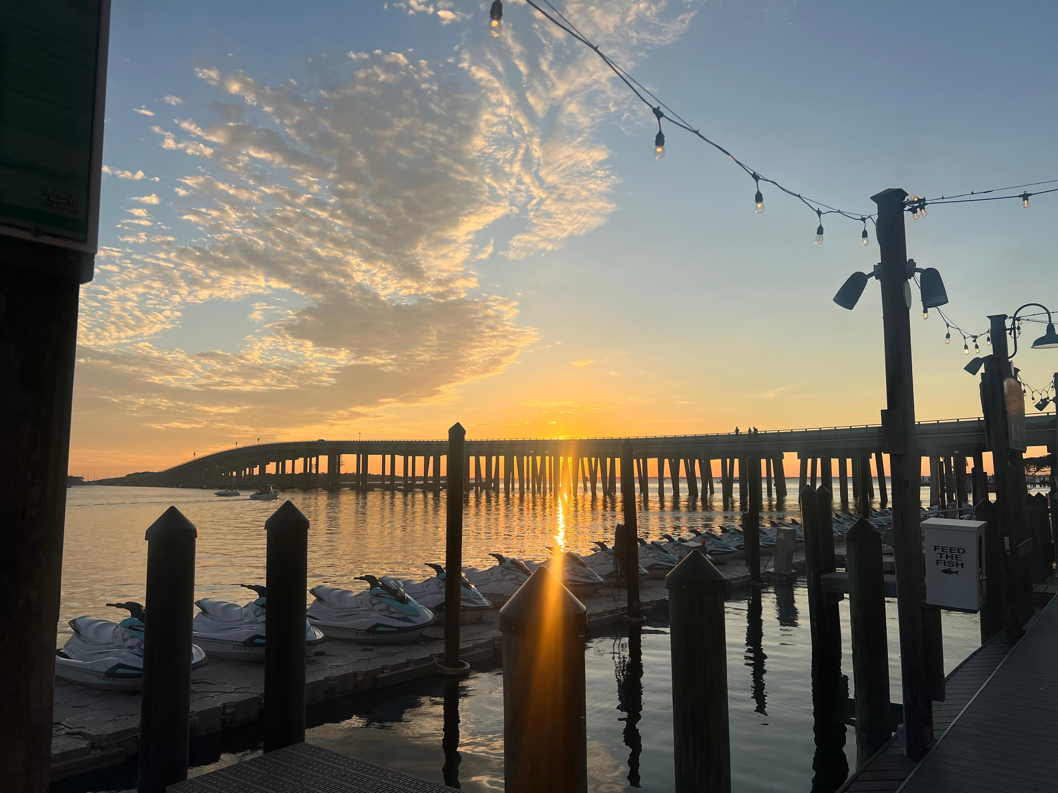 Hop skip and jump from a beautiful sunset 