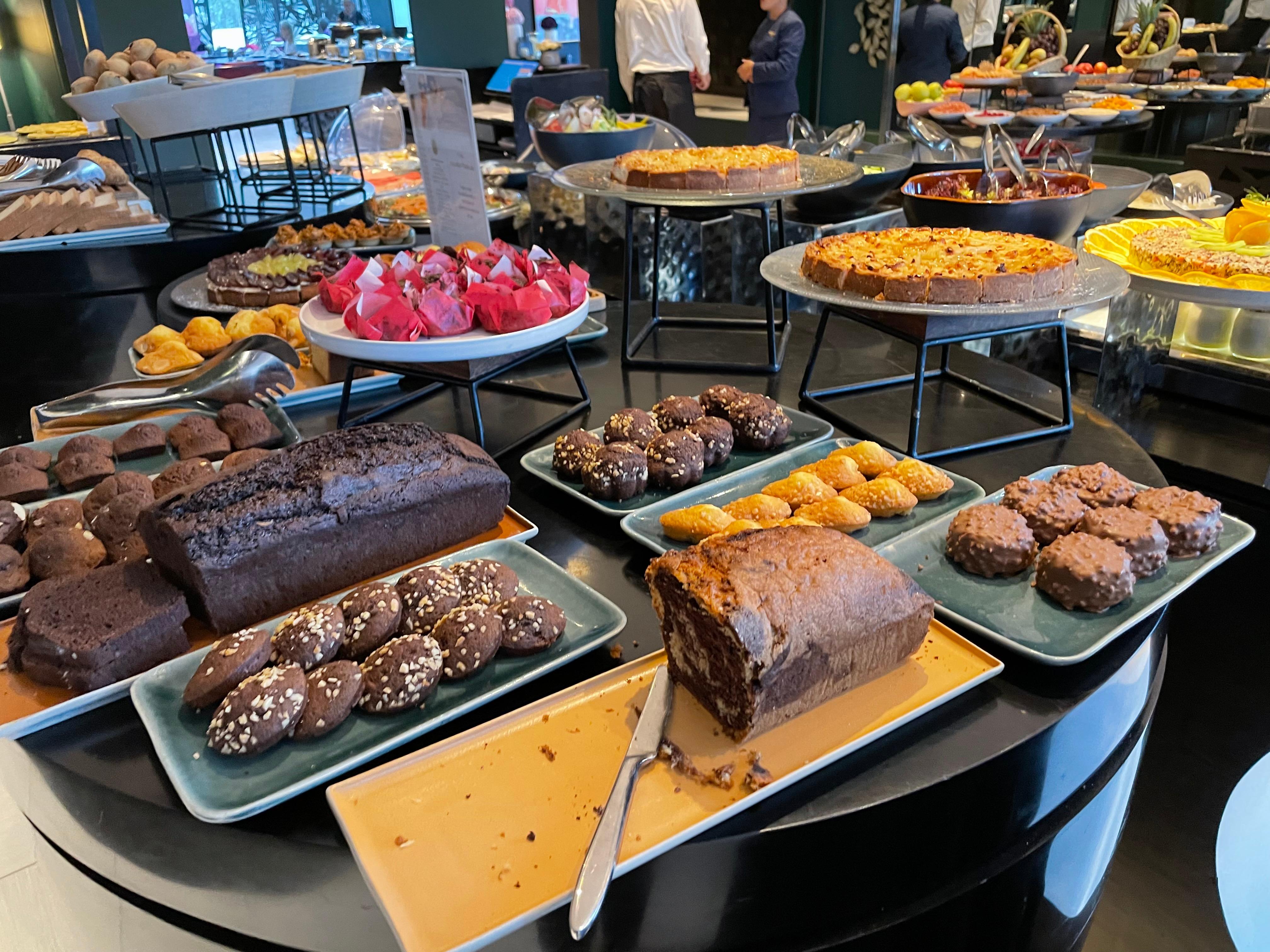 Buffet breakfast, so many tasty choices, including Moroccan dishes.