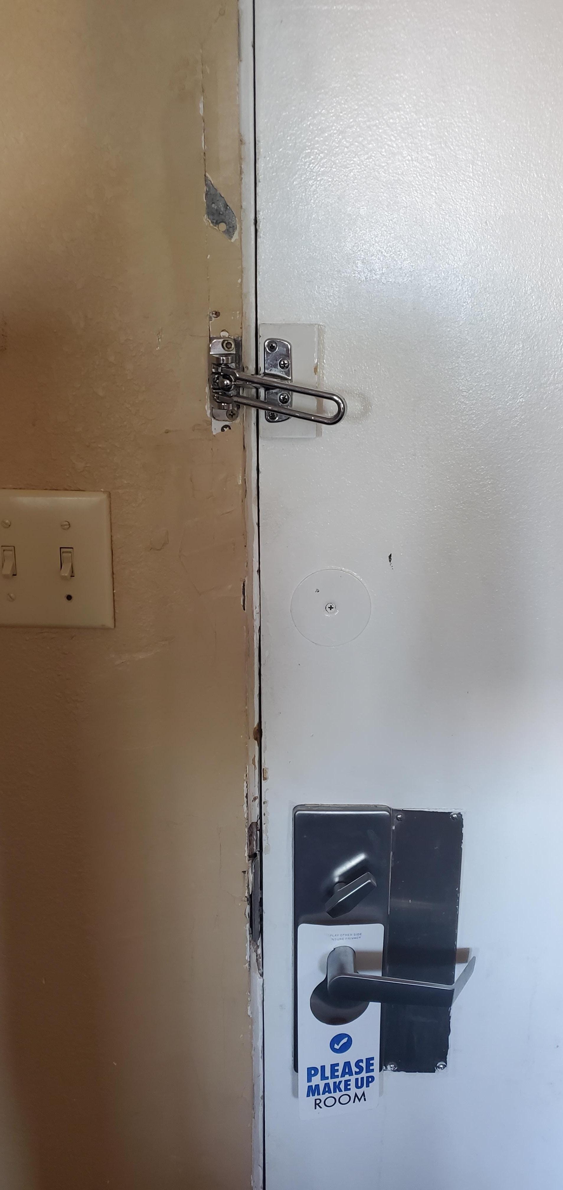 Broken door frame