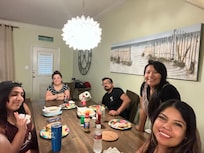 Welcoming our lovely sister Virgie she is a local we enjoy when we visit beach.