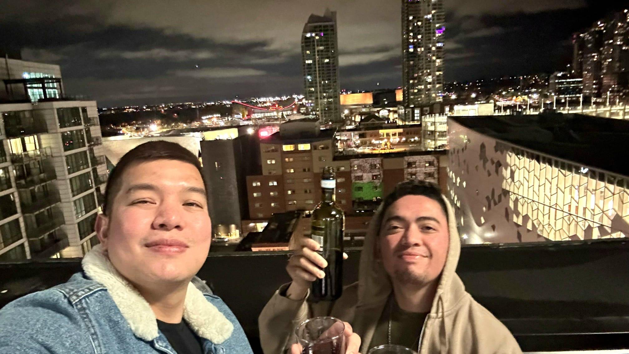 The view from above where you can see downtown Calgary is amazing