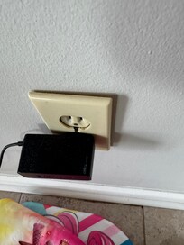 Electrical plate on wall loose