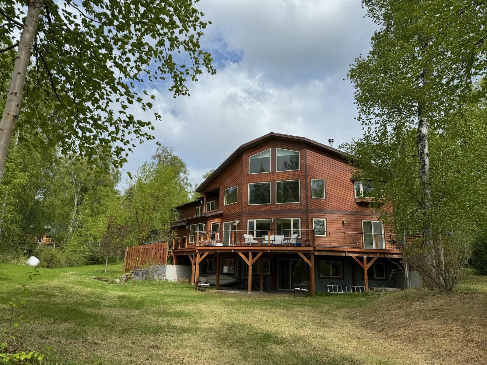 View of house from the lake's edge.