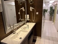 Part of the women’s shower area
