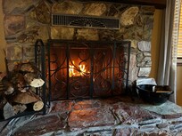 Working fireplace- wood supplied.
