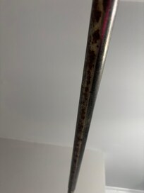 Rusted shower curtain rod