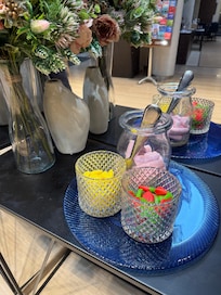 Free candy in the lobby