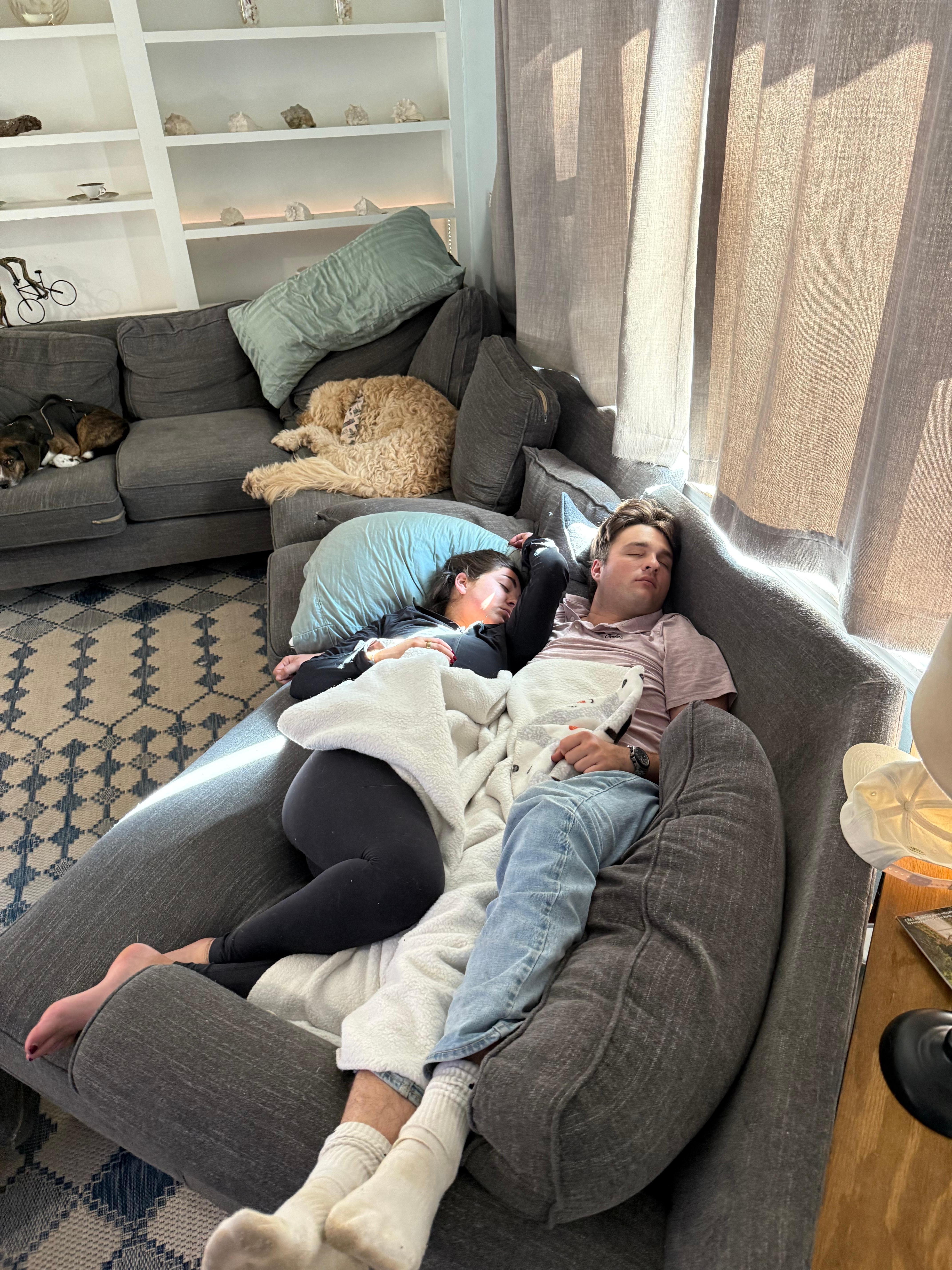 Comfortable sofas that cause you to fall asleep.