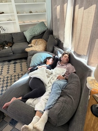 Comfortable sofas that cause you to fall asleep.