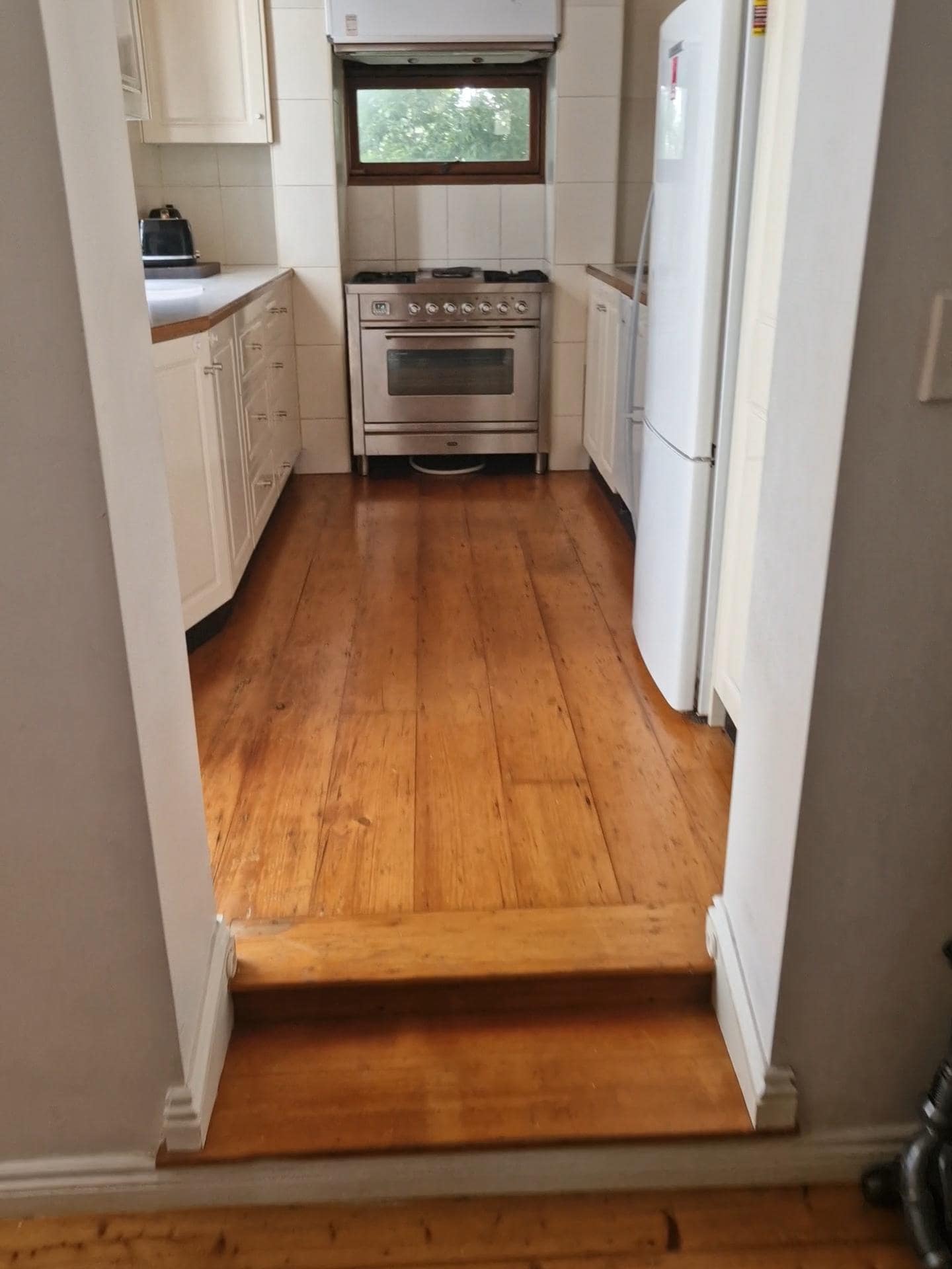 Kitchen with plenty of work space, and fantastic stove