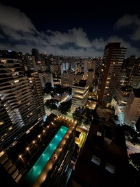 View from balcony at night