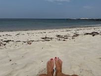 Toes in the sand!