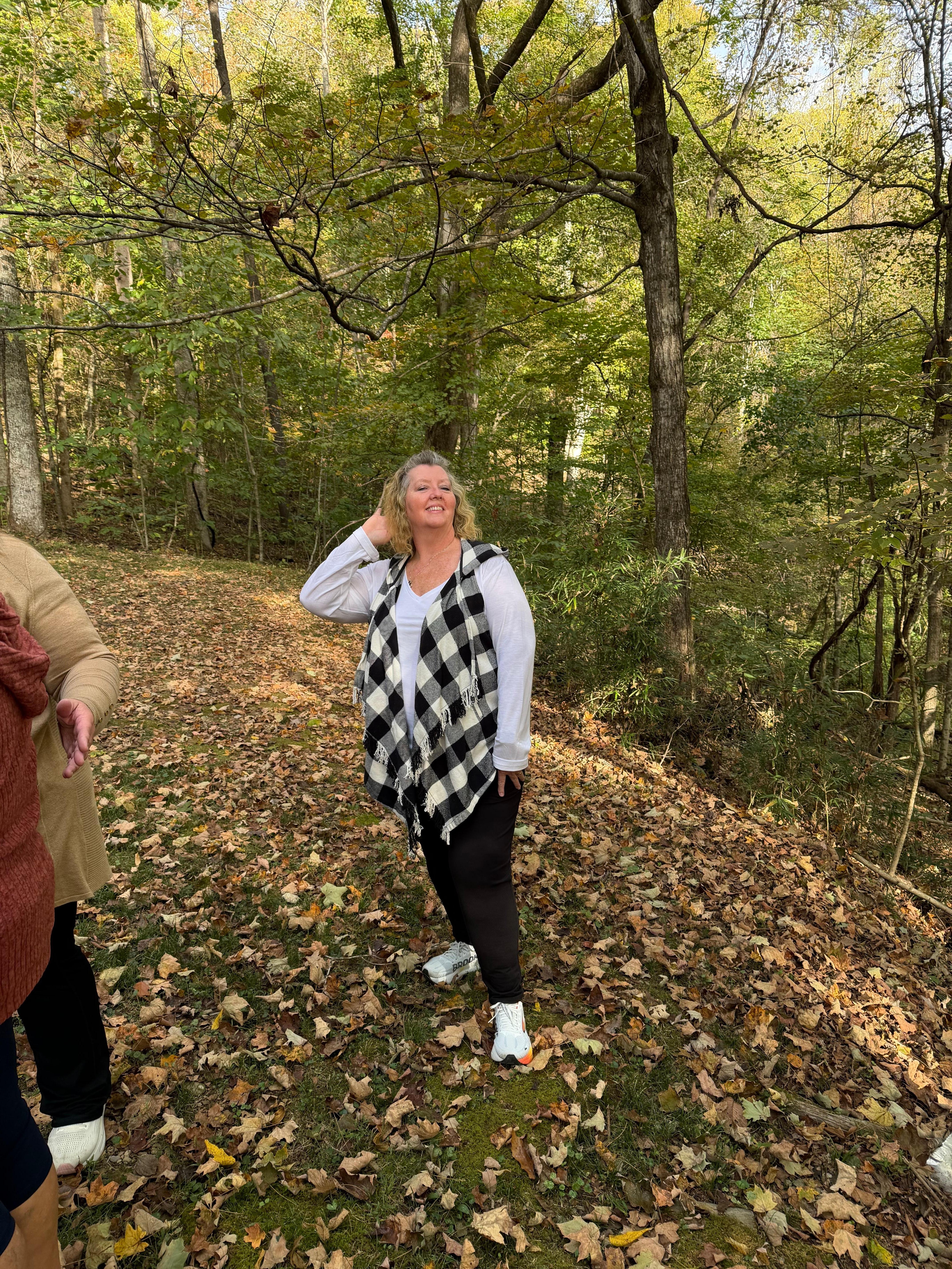 Me in the driveway leading up to the cabin