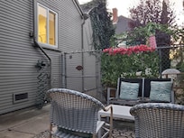 One view from the chair where I sat reading and relaxing in the garden.