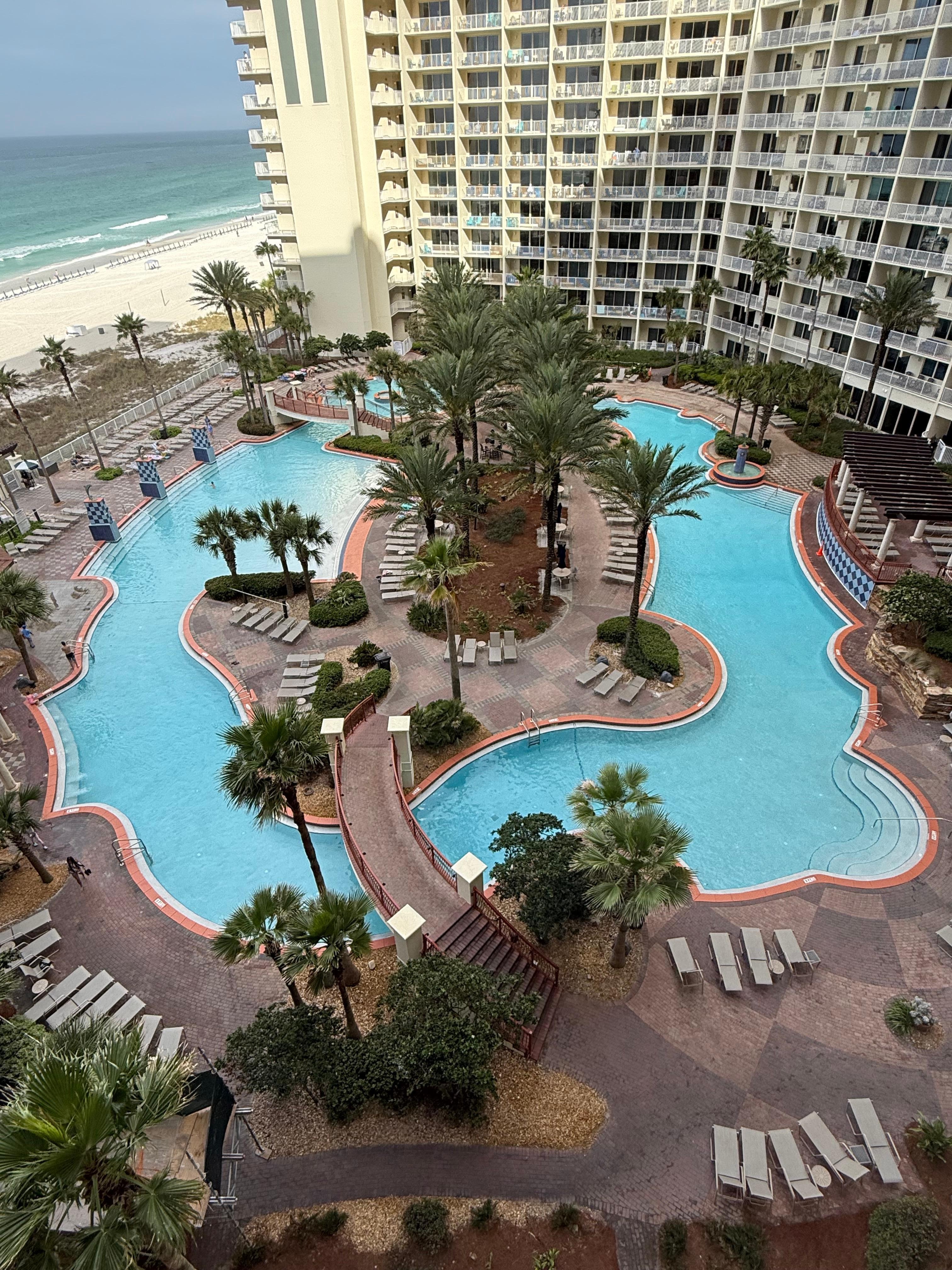 Daytime beach view from balcony