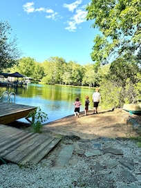 Our 3 boys excited about the lake upon our arrival!