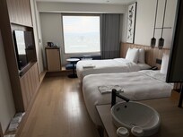 硬めのベッドで◎