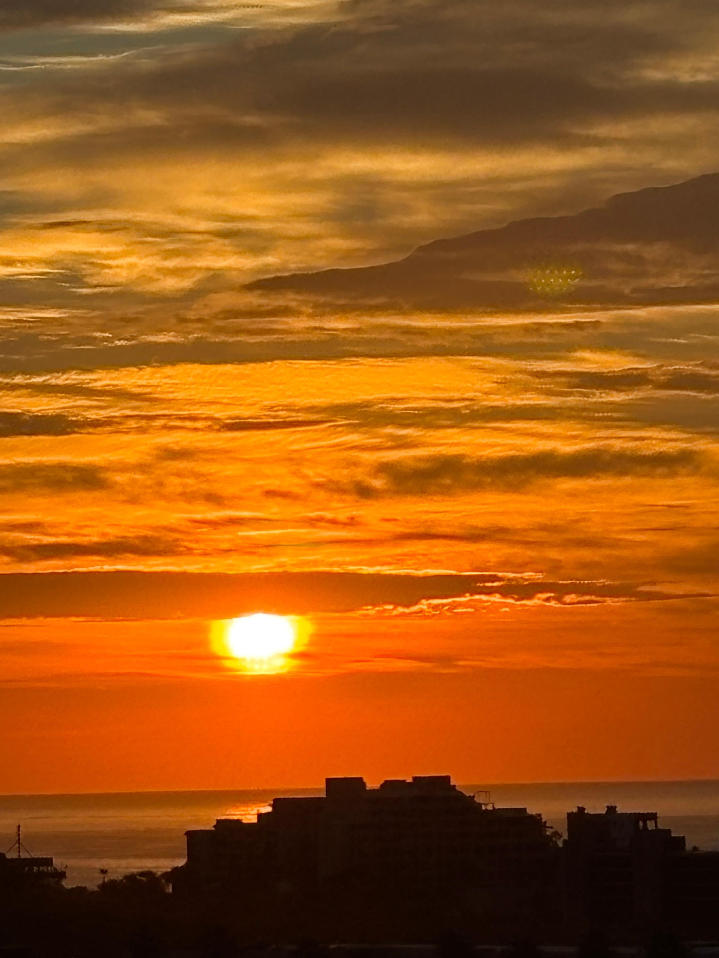 Sunrise view off the balcony