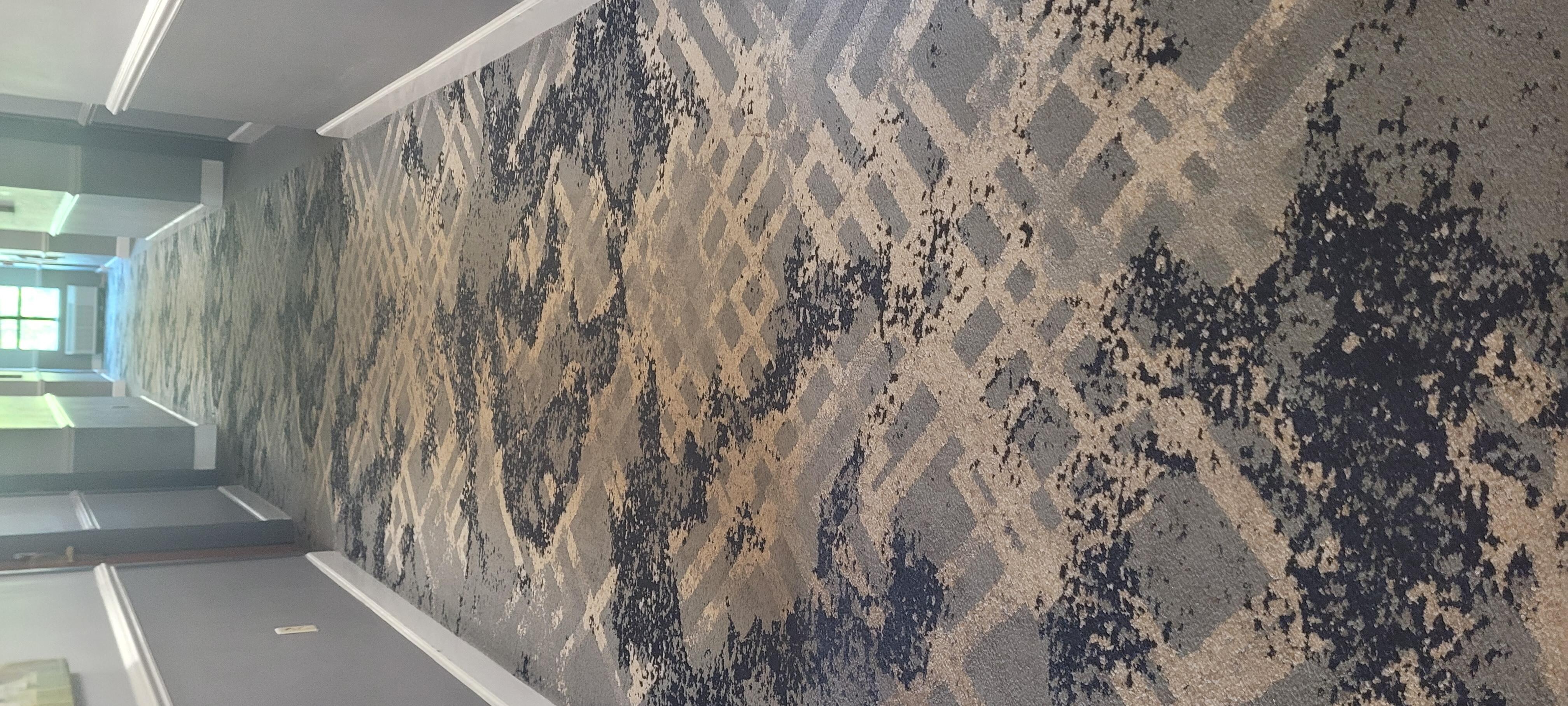 All carpets are brown of dirt.