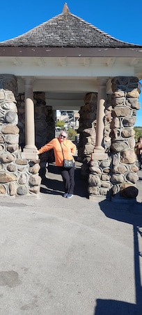 On our walk to the falls, having a little fun