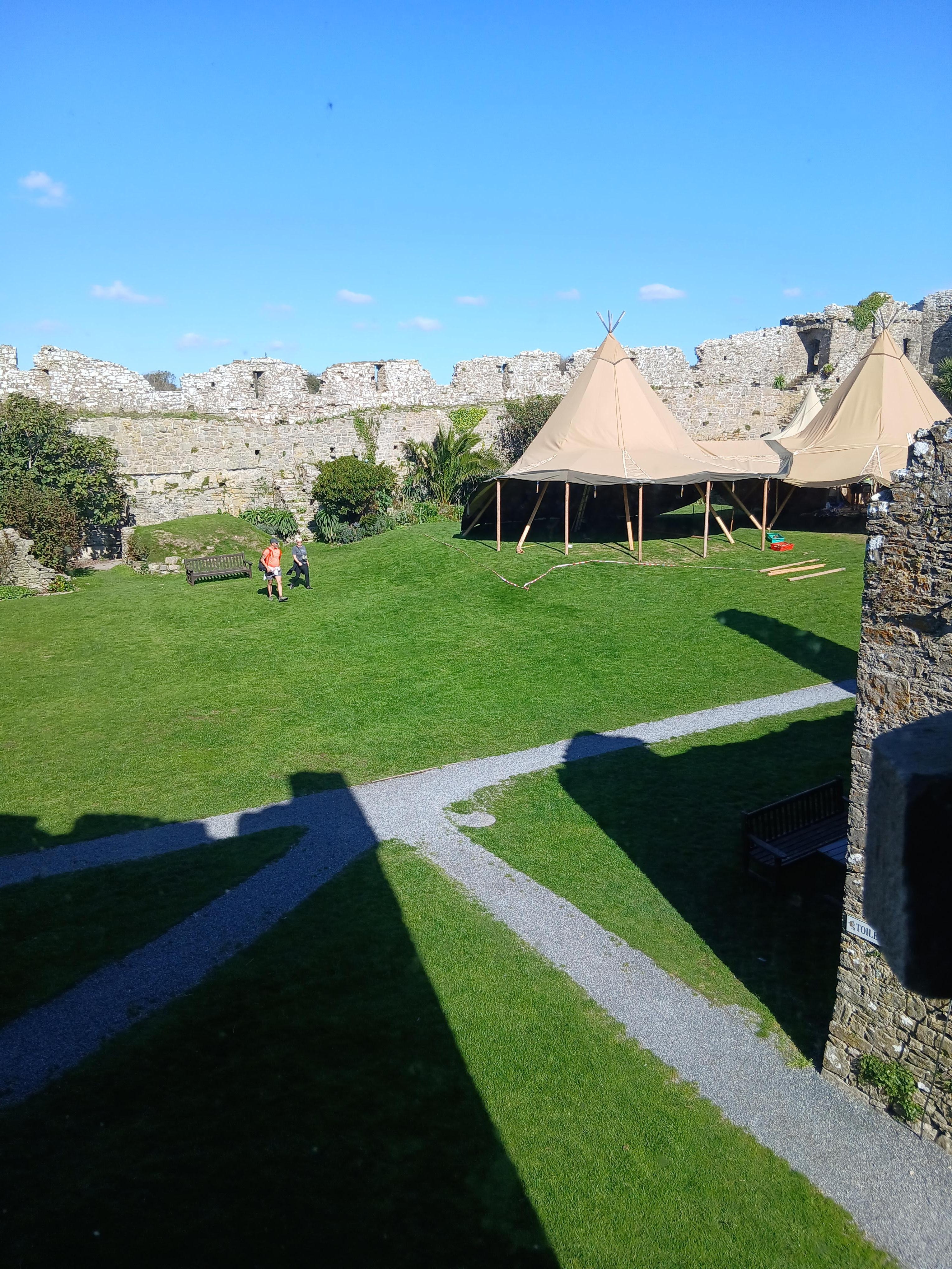astle grounds wedding prep.