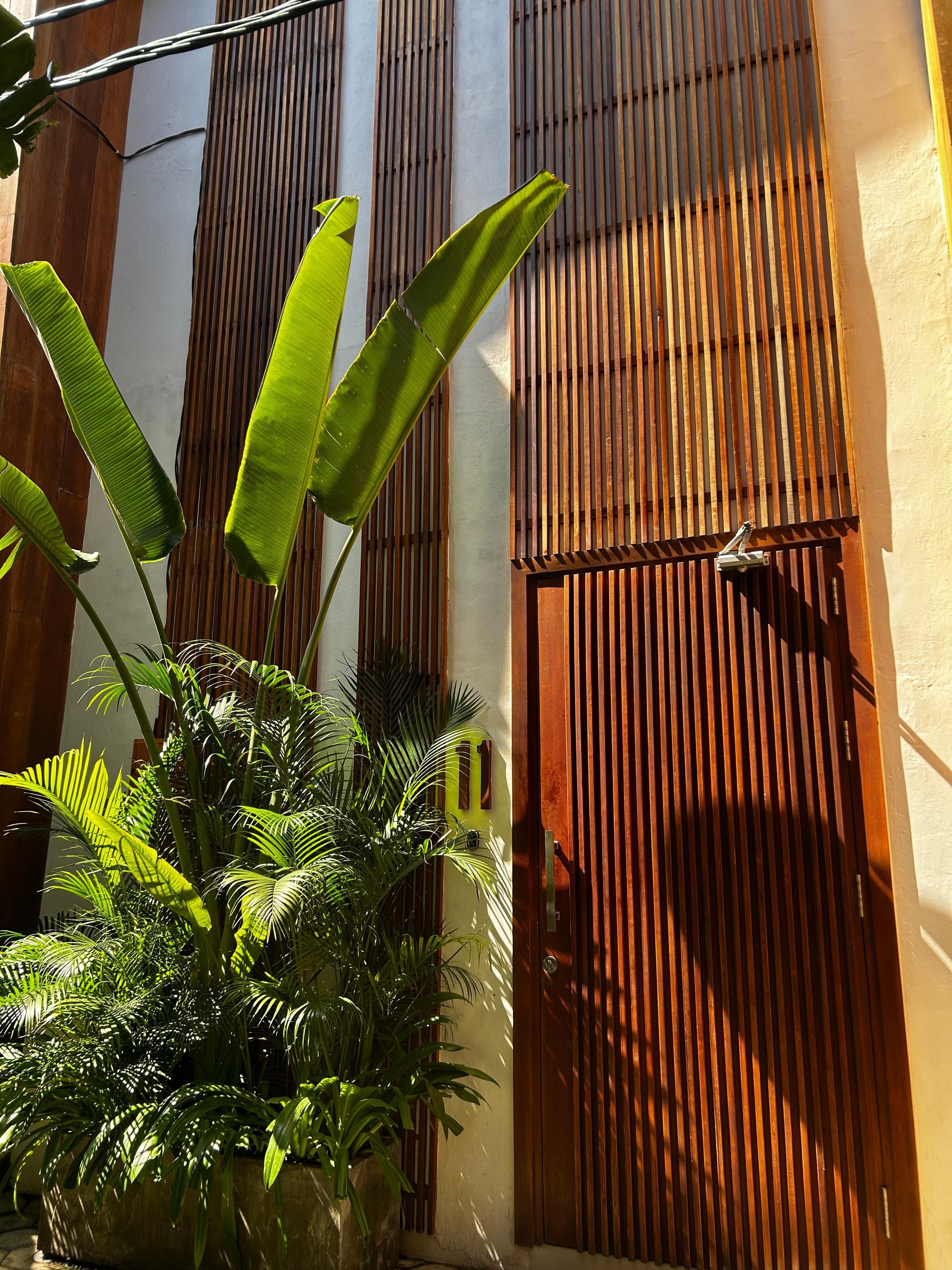 Front door for each villa