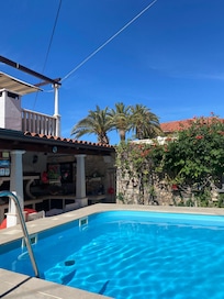 This is the private pool and outdoor kitchen area