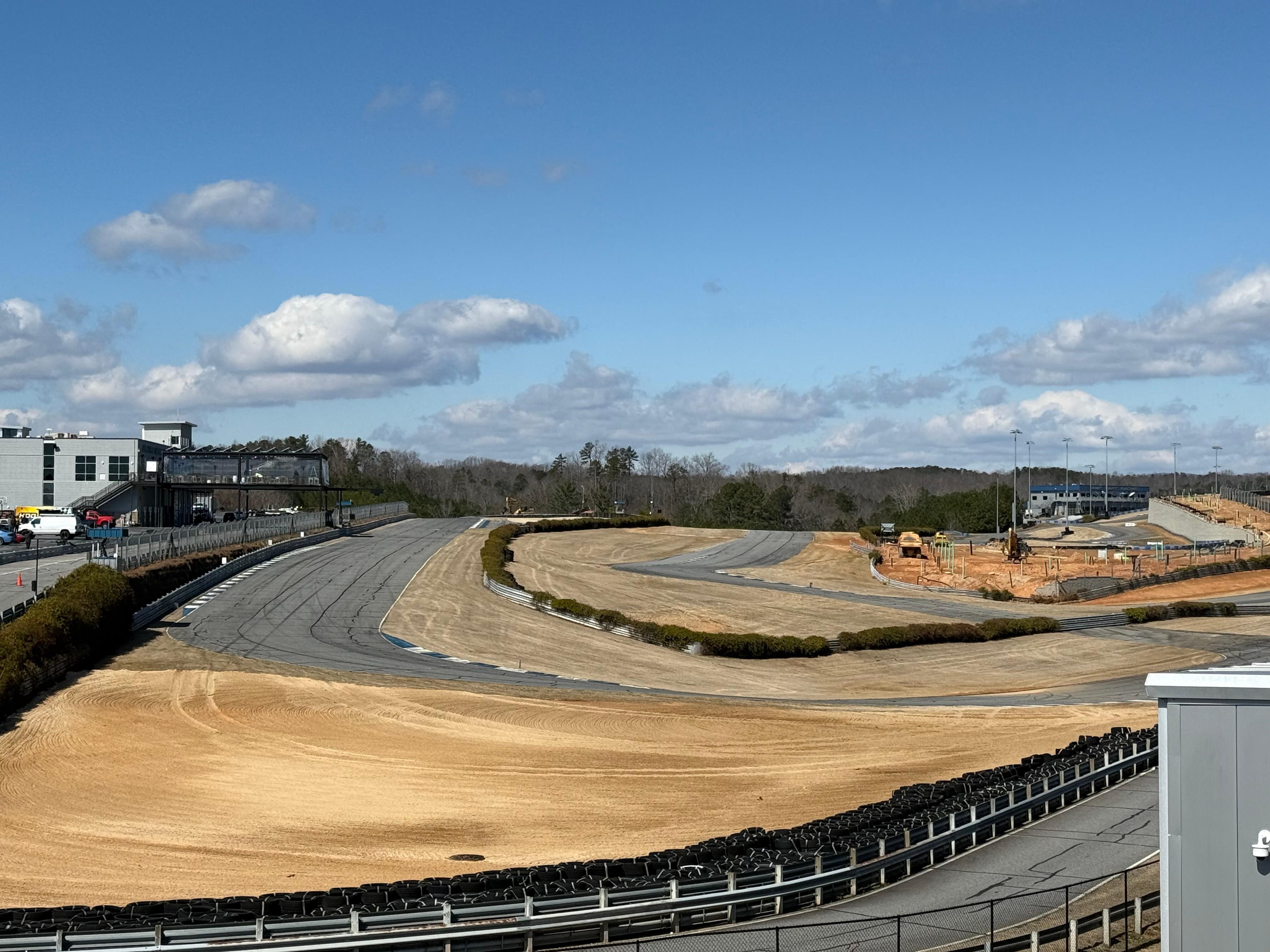 The view of the track from one of the balconies!!