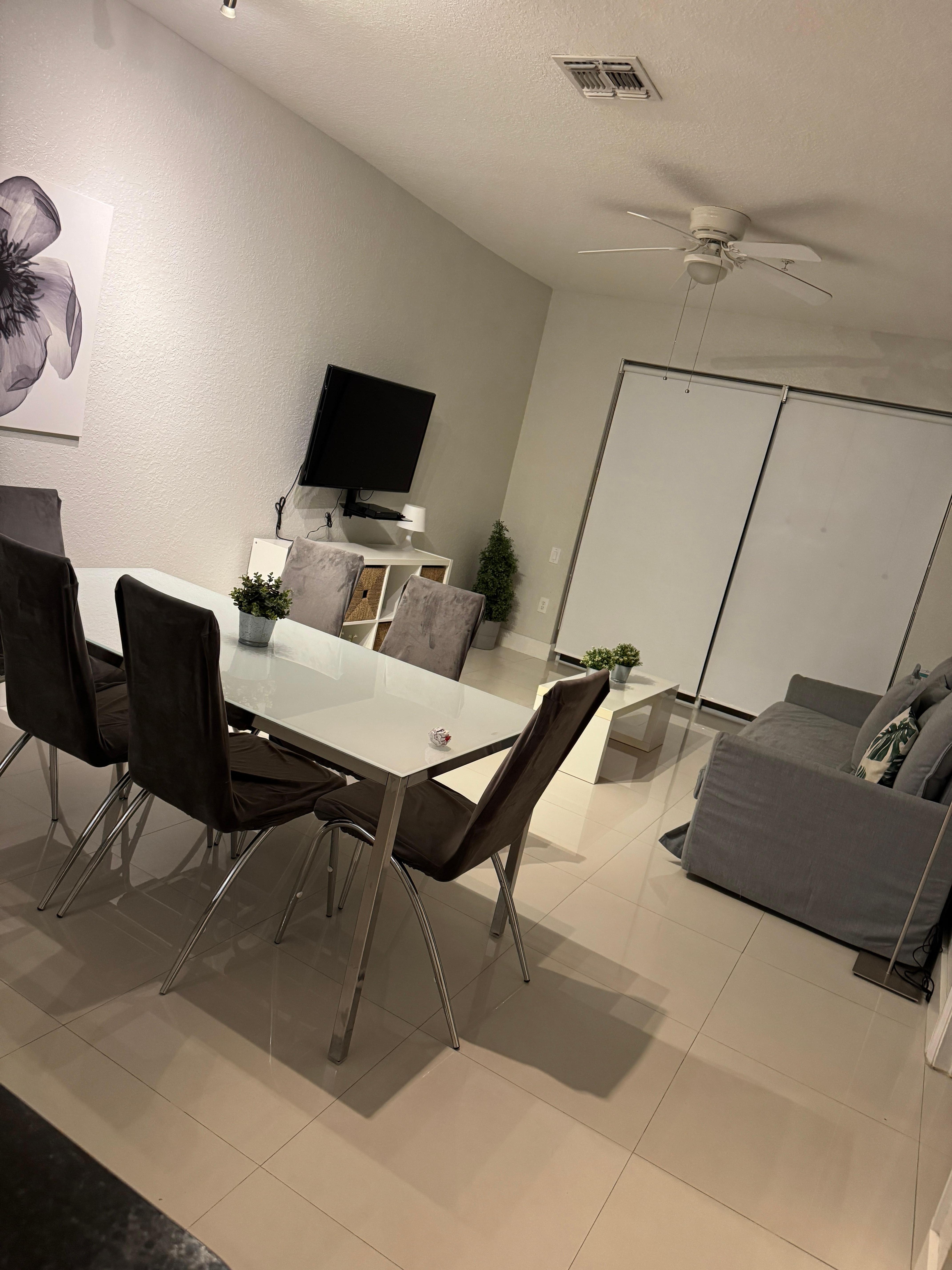 Dining and living area