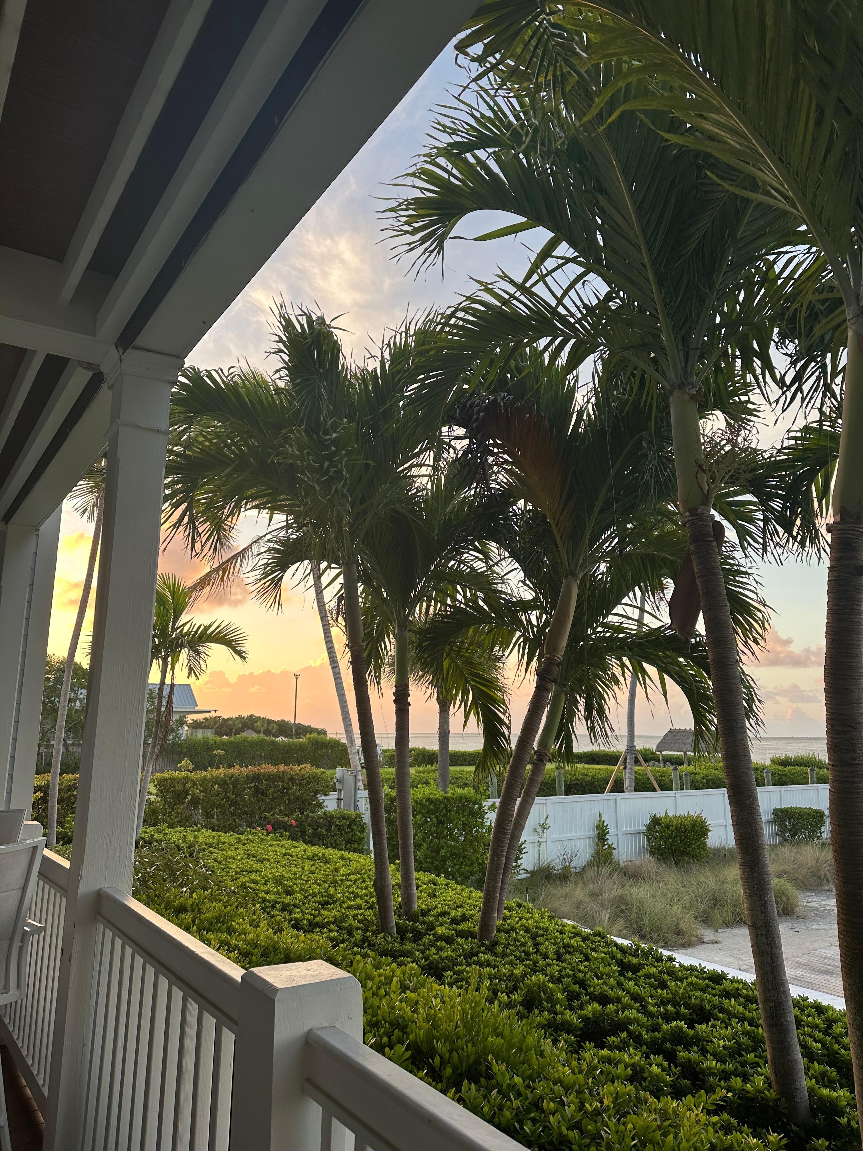 Coffee and devotion on the porch was the joy of each morning. 