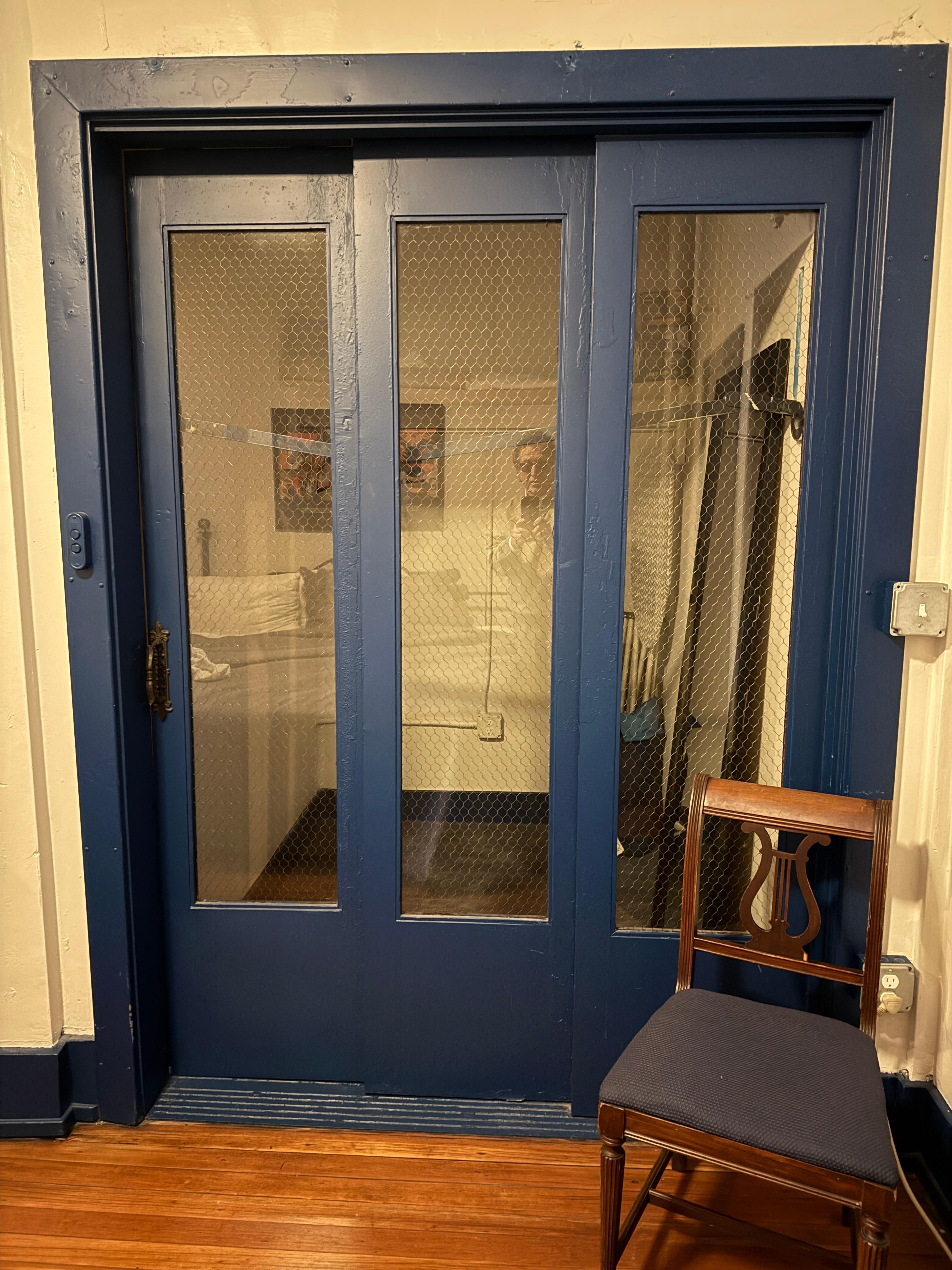 Bedroom closet is an abandoned elevator 