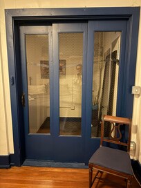 Bedroom closet is an abandoned elevator