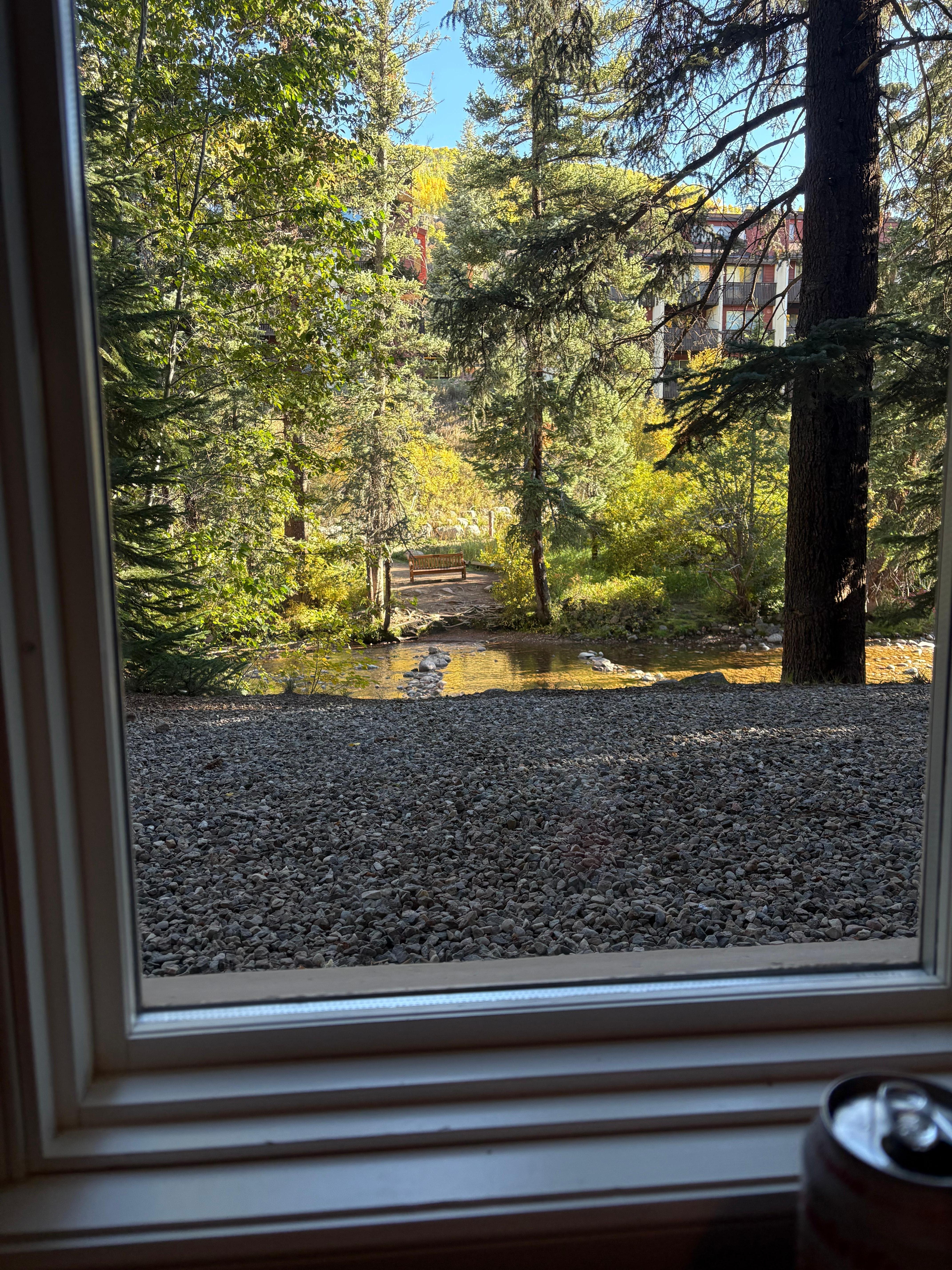 View from main room and from the bedroom. 