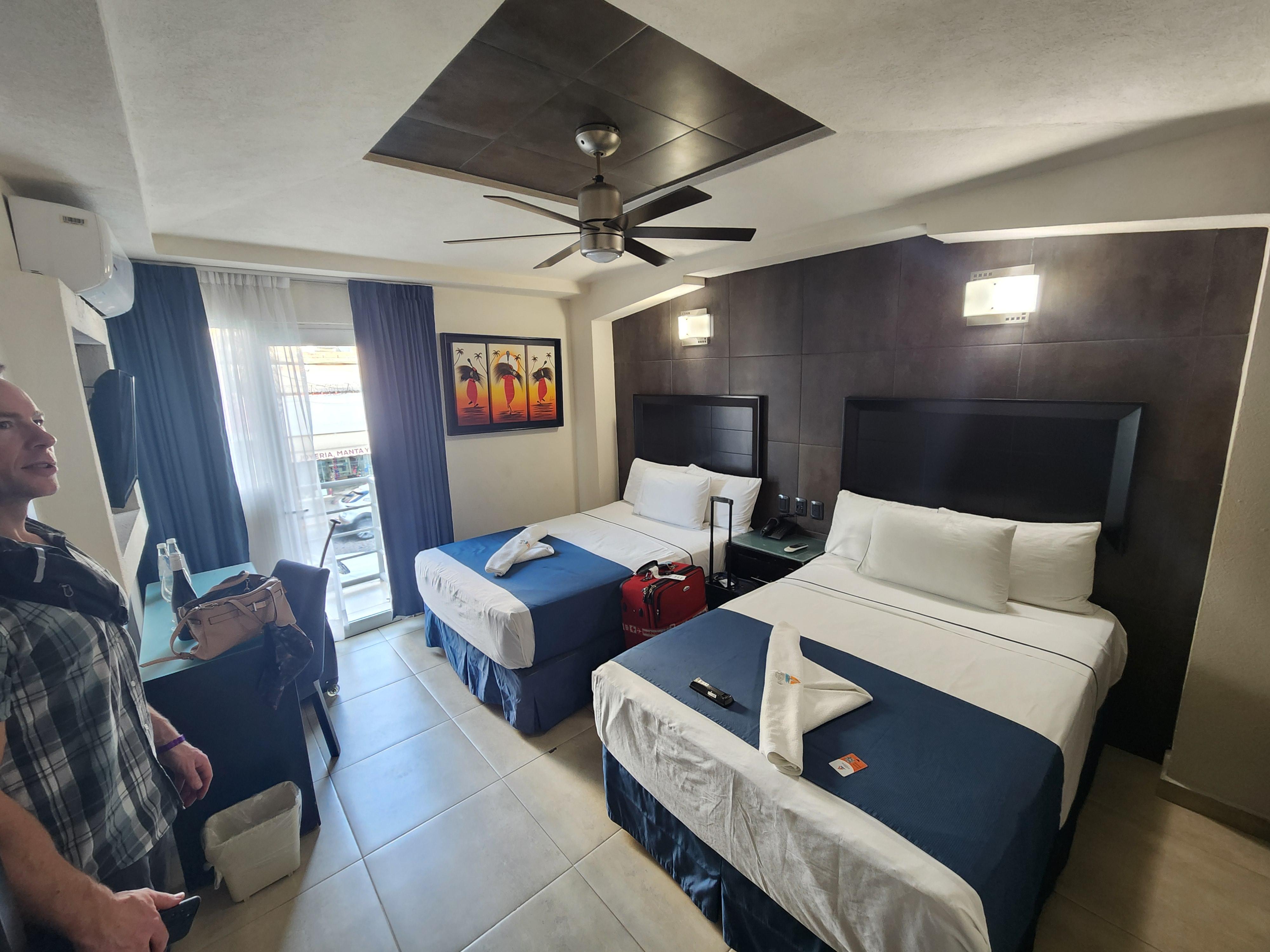 Our room was perfect, beds are comfortable. 
We had a street face balcony.  It is noisy,  but we thought it was funny and part of the charm. 